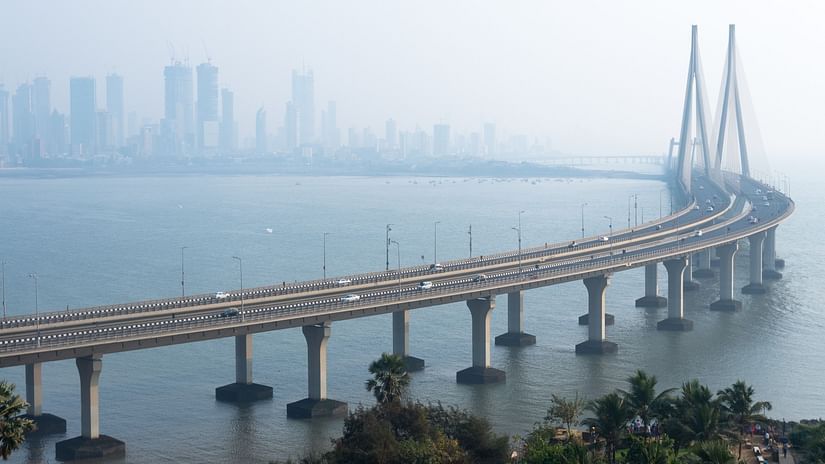 Top view of Bandra Worli Sea link 