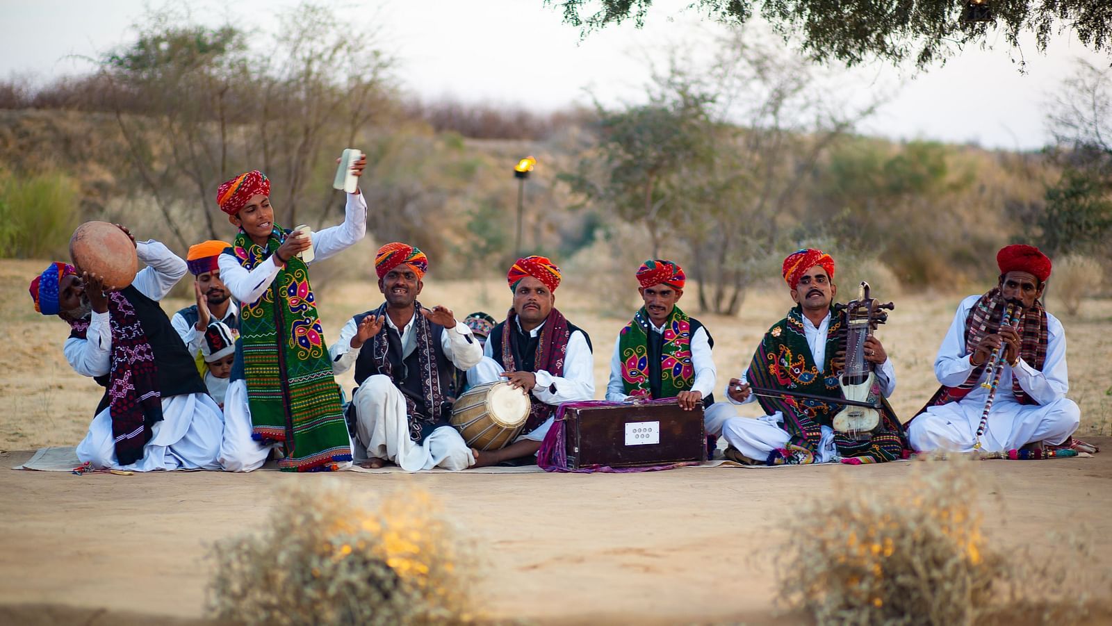 Local musicians performing at Manvar Resort and Desert Camp - 2