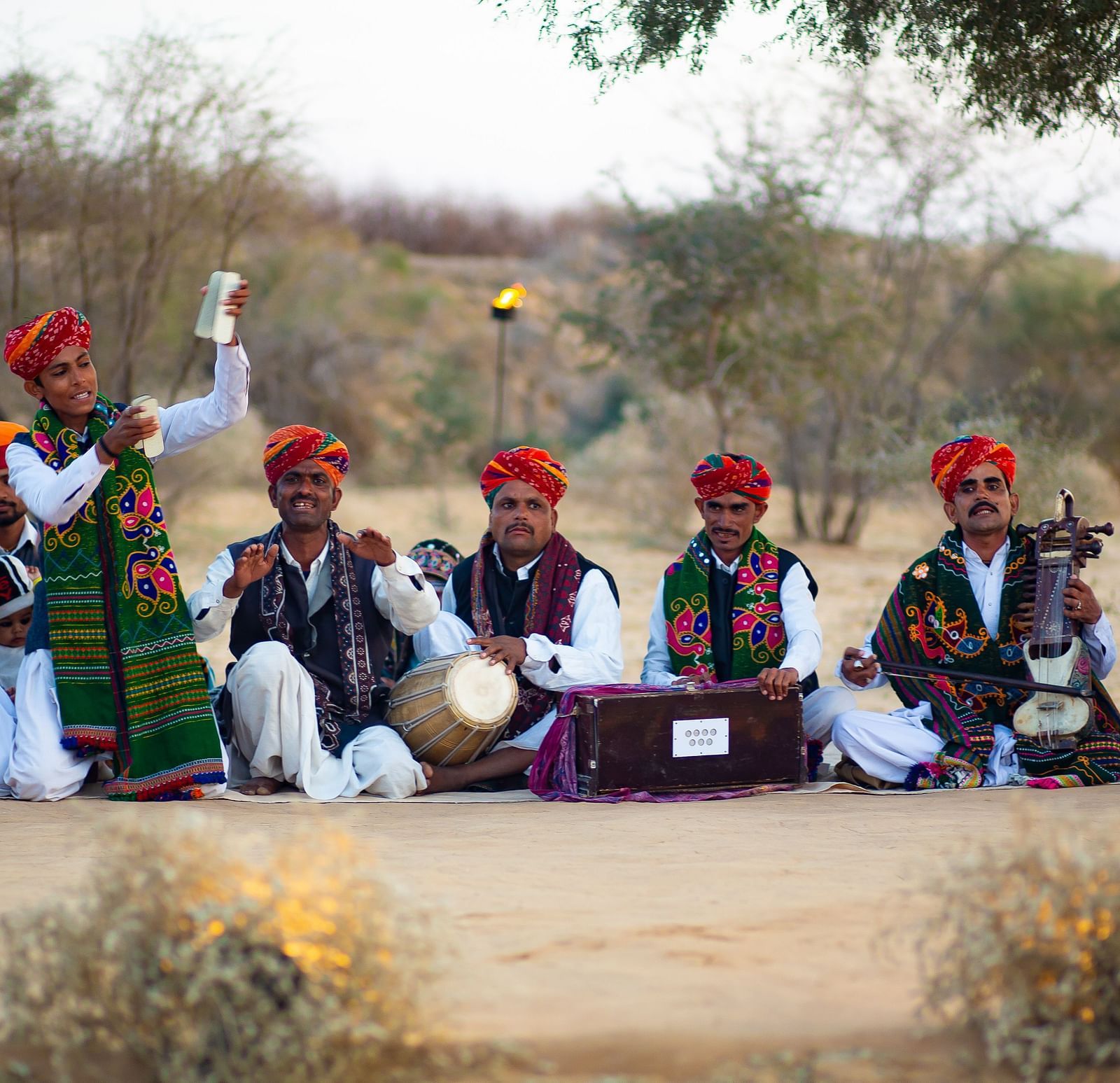 Local musicians performing at Manvar Resort and Desert Camp - 2
