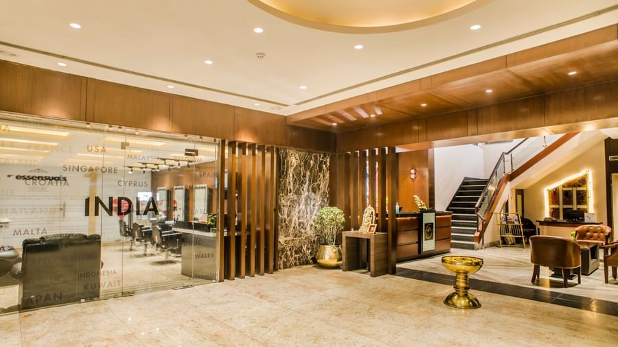 A slightly different angle of the lobby entrance at The Citi Residenci Hotel, Asansol.