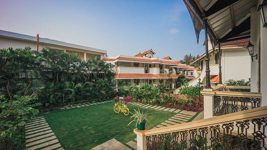 exterior of heritage village resort and spa