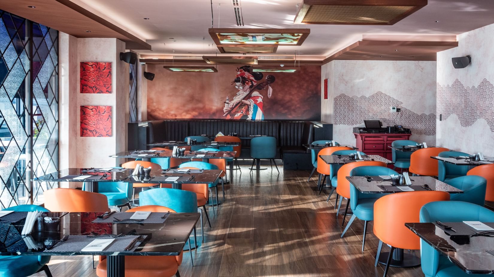 Wide view of the main restaurant floor at Best Western Premier Westlands with seating and tables.