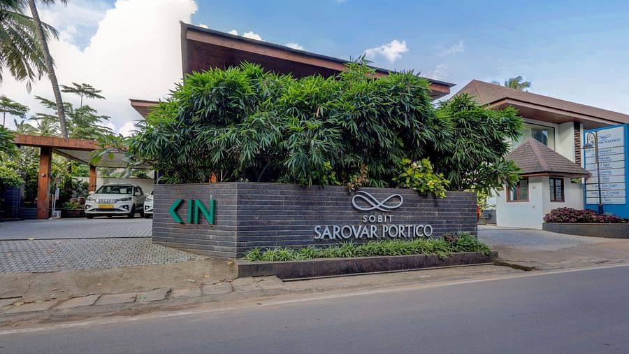 Entry gate view to the hotel at Sobit Sarovar Portico, Goa