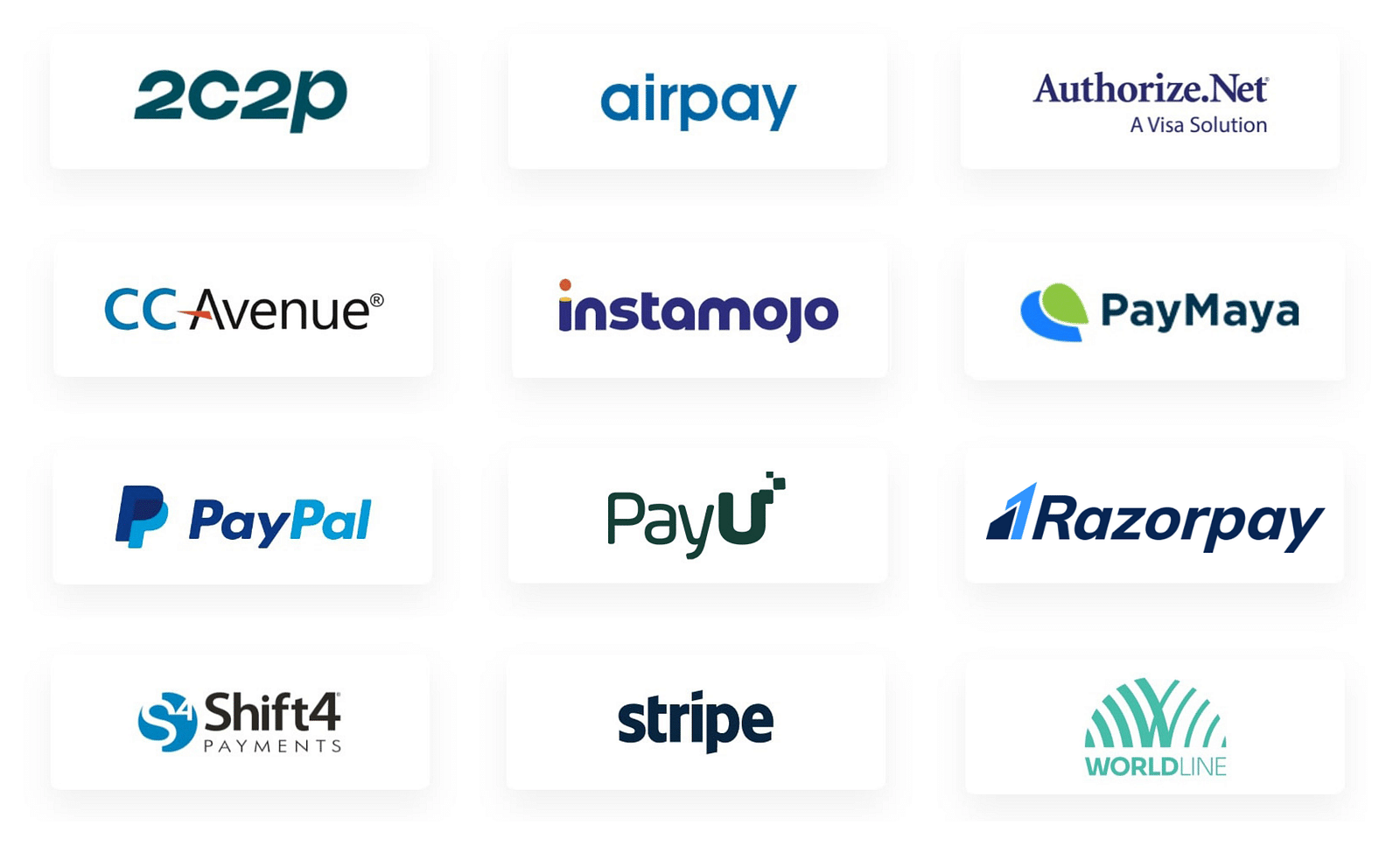 Payment gateways used at Simplotel