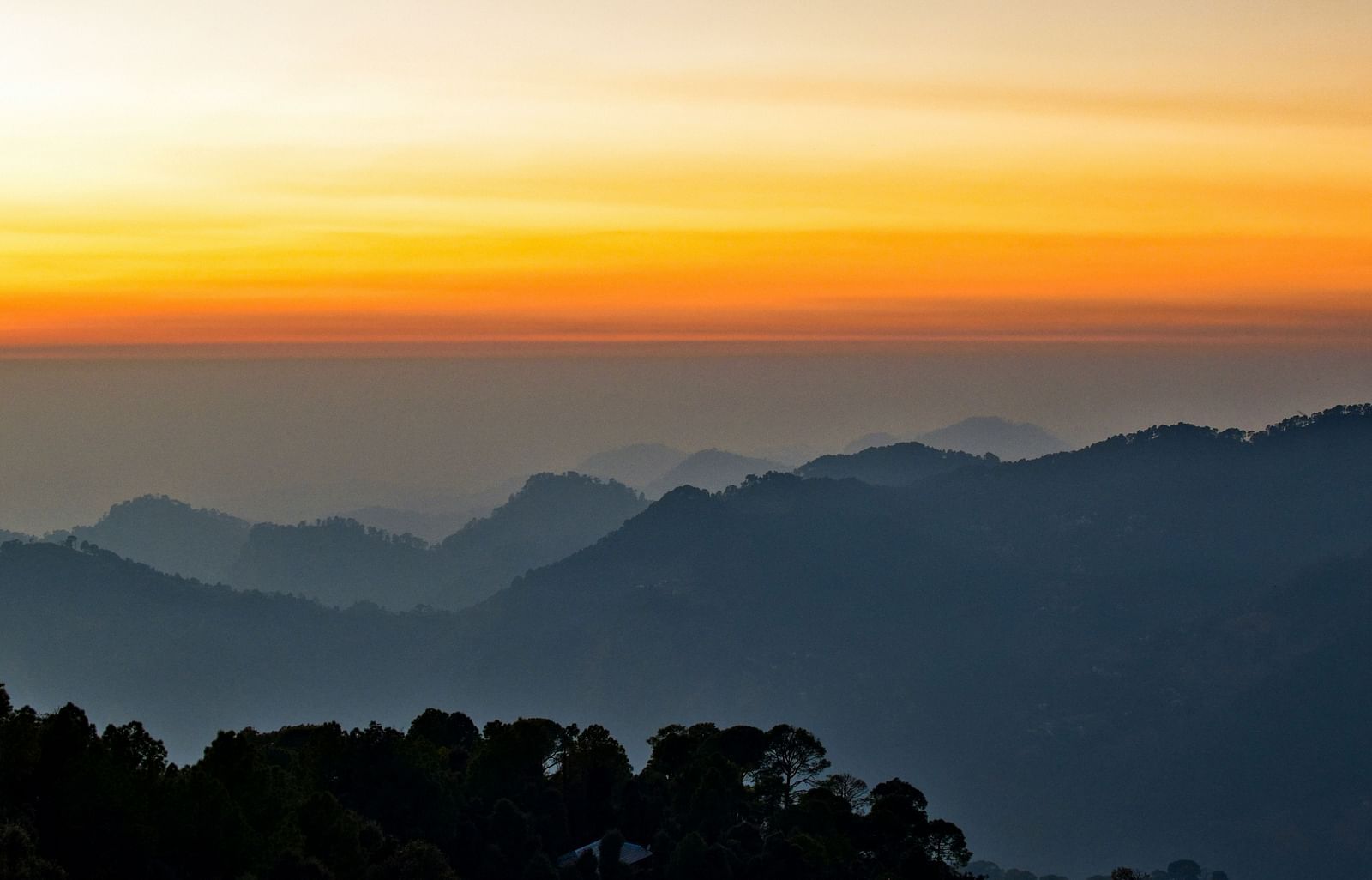 View of sunset from a view point