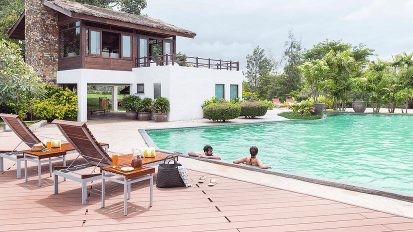 an image of our resort with swimming pool in Bandipur