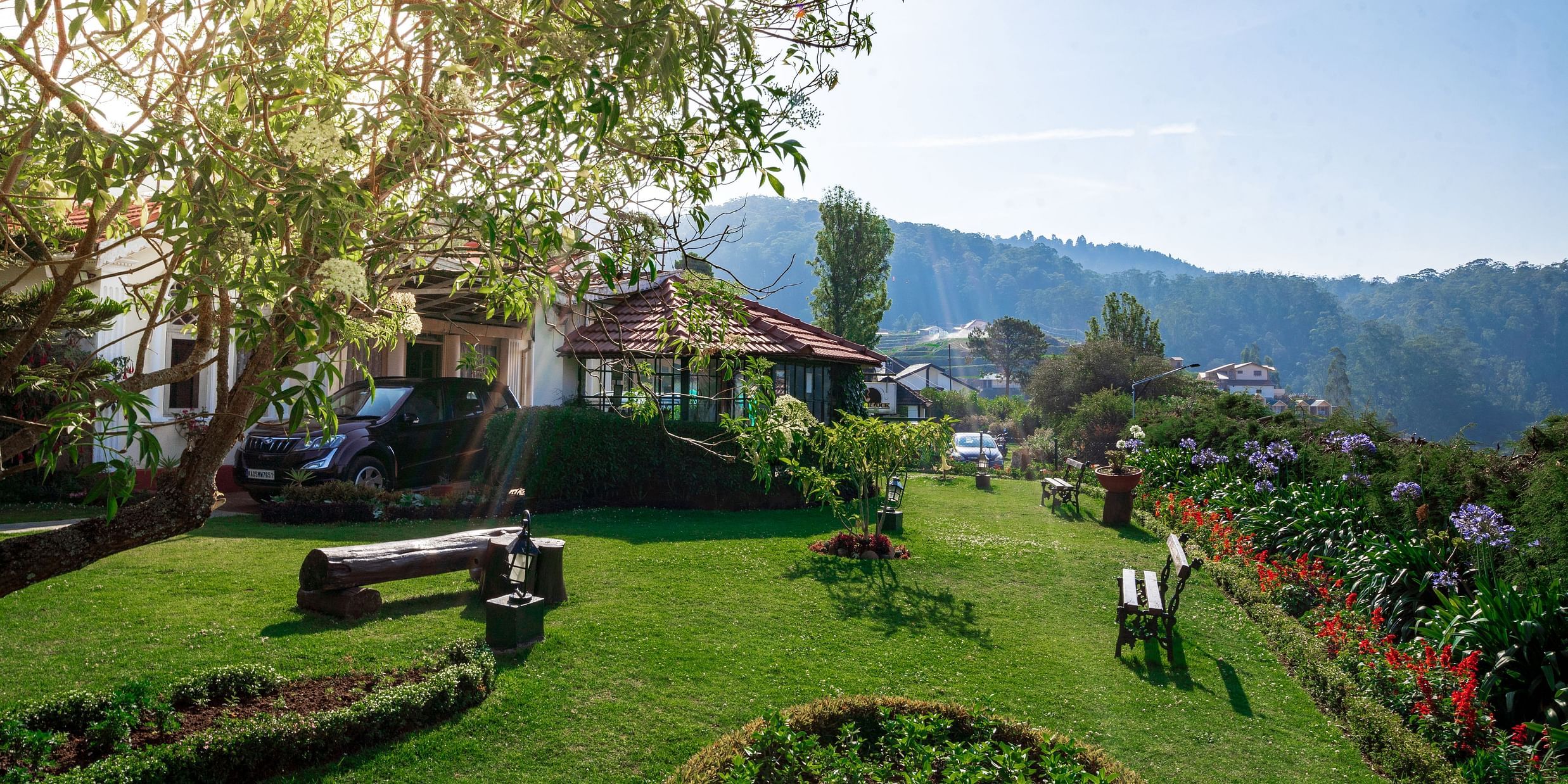 aerial view of sherlock - hotel in ooty