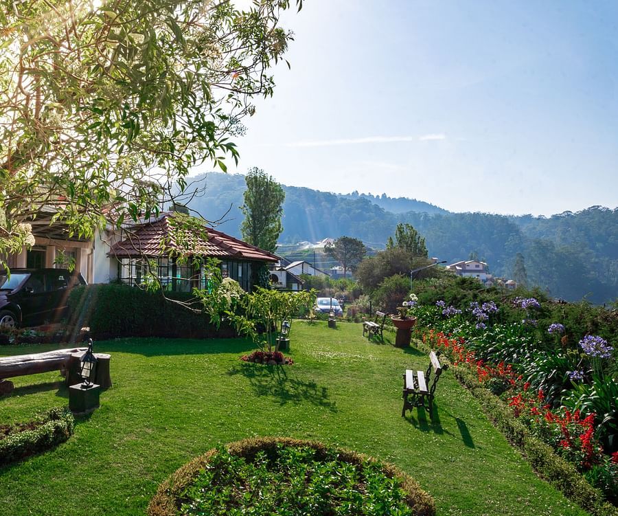 aerial view of sherlock - hotel in ooty
