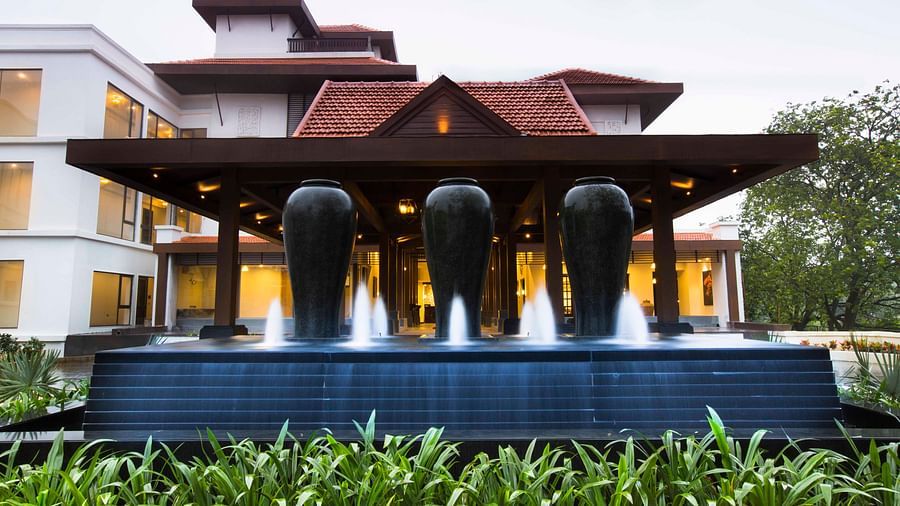 an image of Fountain at the entrance of our hotel in Lonavala - Rhythm Lonavala