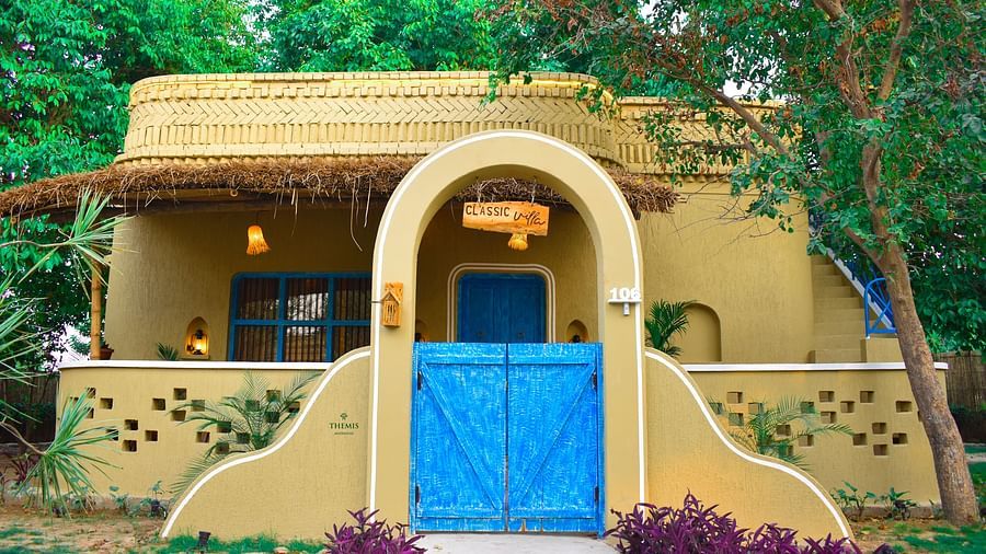 Gate of the classic villas at our resort in Rohtak