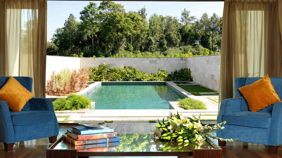 Rooms with private swimming pool at The Serai Chikmagalur