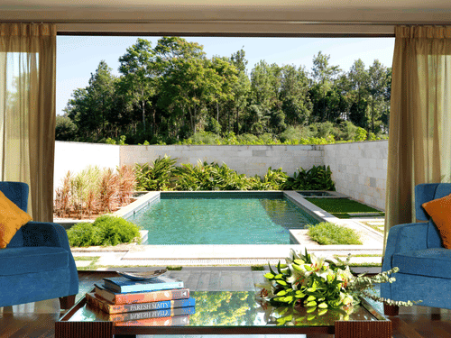 Rooms with private swimming pool at The Serai Chikmagalur