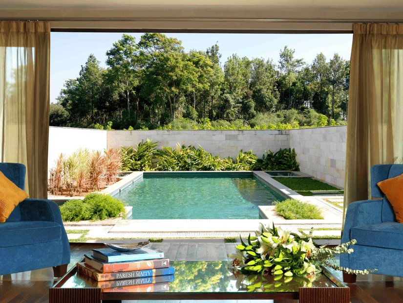 Rooms with private swimming pool at The Serai Chikmagalur