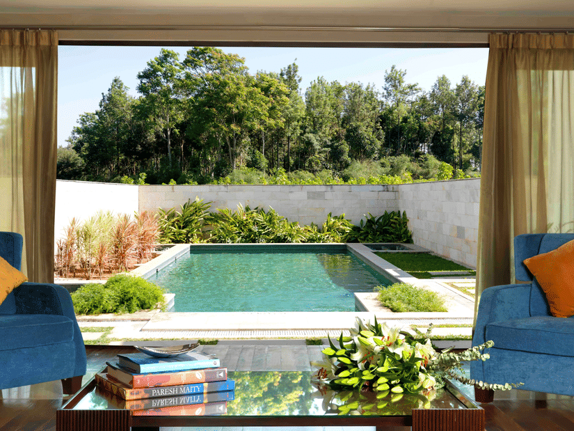 Rooms with private swimming pool at The Serai Chikmagalur