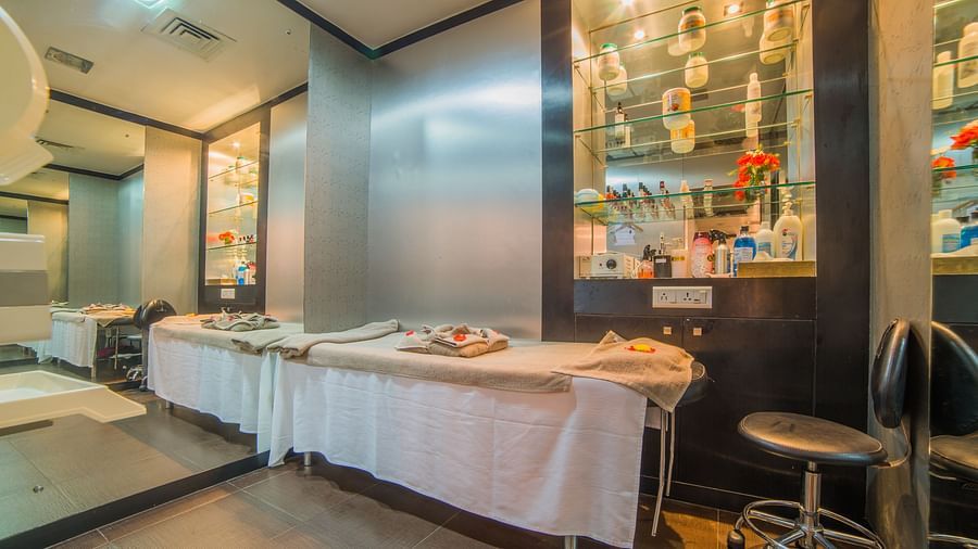 Interiors of the health club and spa at Sitara Luxury Hotel in Hyderabad near Ramoji Film City