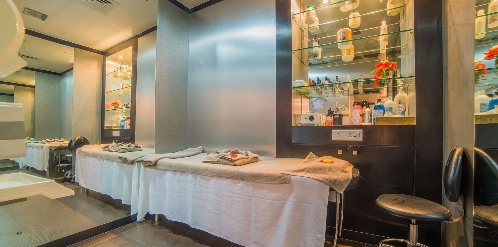 Interiors of the health club and spa at Sitara Luxury Hotel in Hyderabad near Ramoji Film City