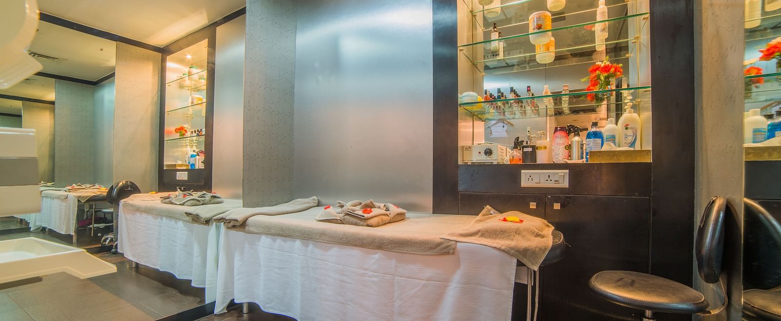Interiors of the health club and spa at Sitara Luxury Hotel in Hyderabad near Ramoji Film City