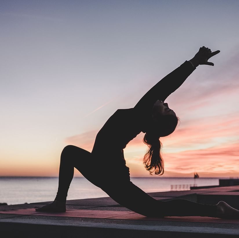 Woman performing yoga 