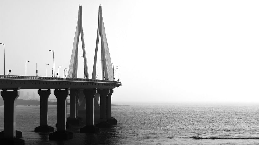 Bandra- Wroli sea link bridge on the sea