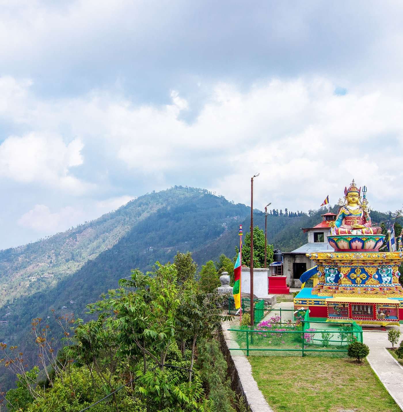 a temple on a mountainside