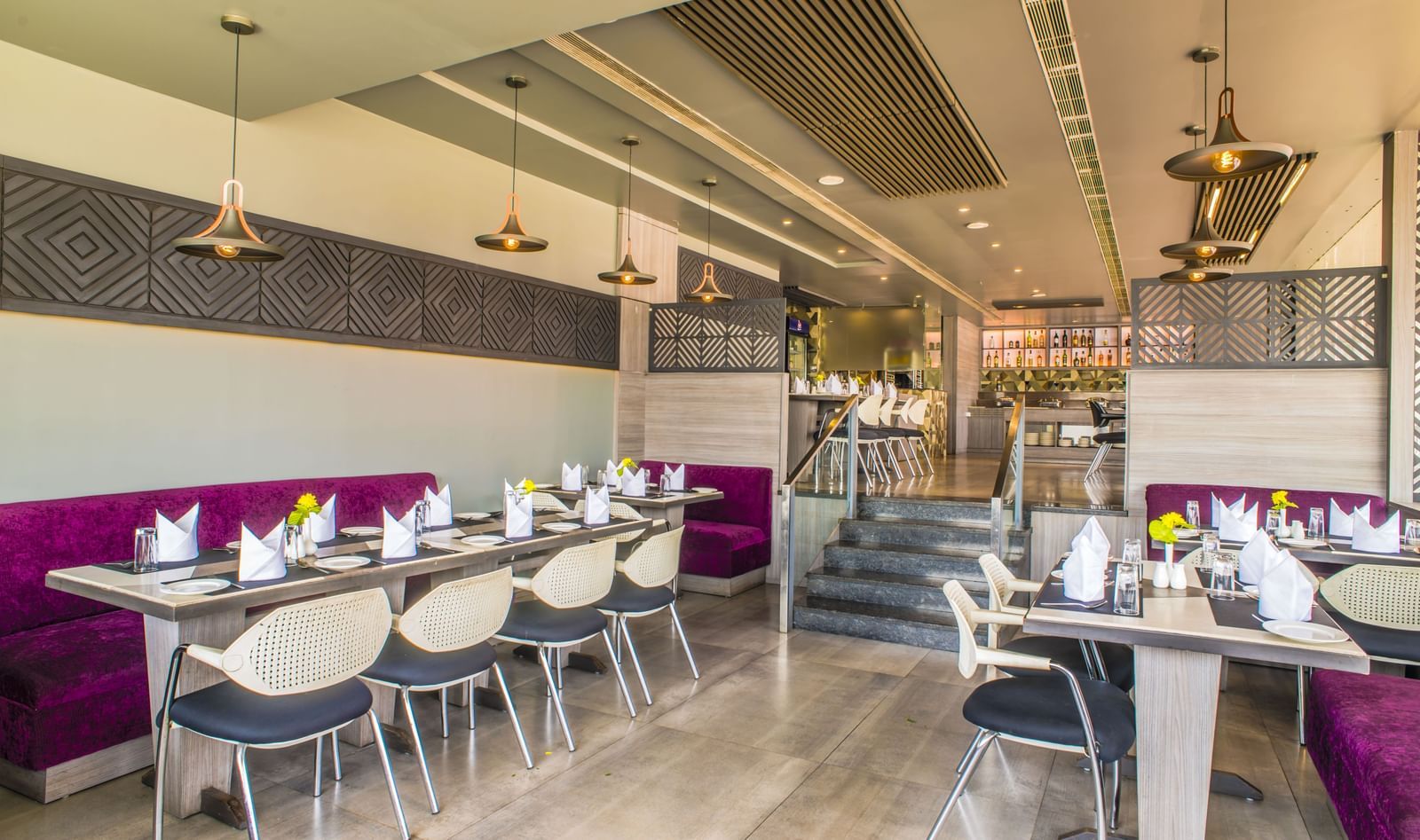 Another view of the restaurant dining area at The Citi Residenci Hotel, Asansol.