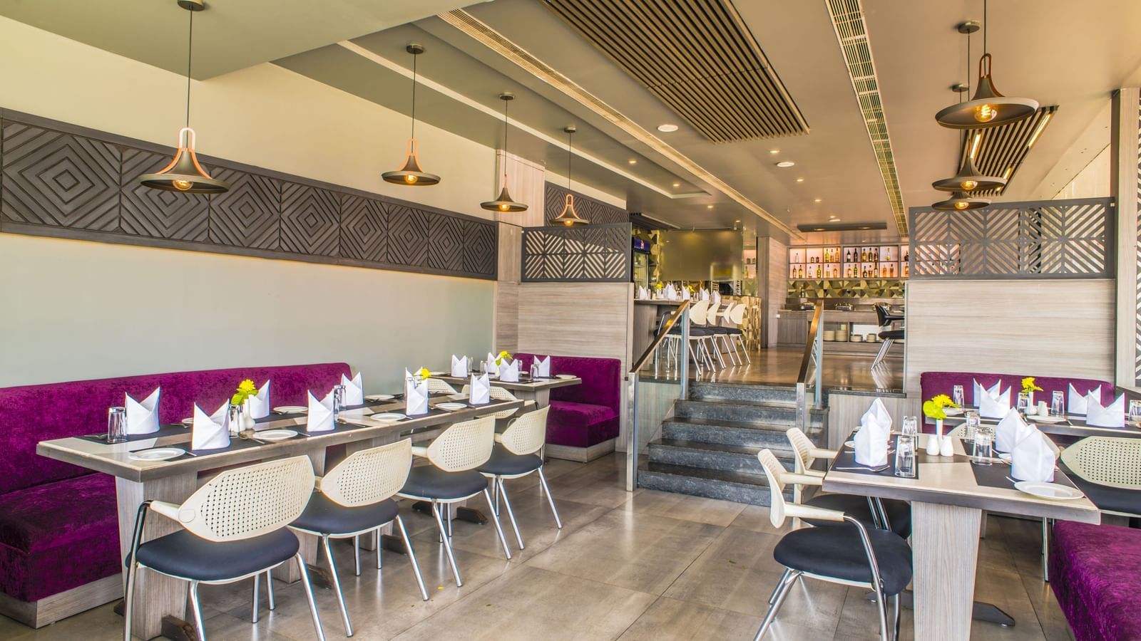 Another view of the restaurant dining area at The Citi Residenci Hotel, Asansol.