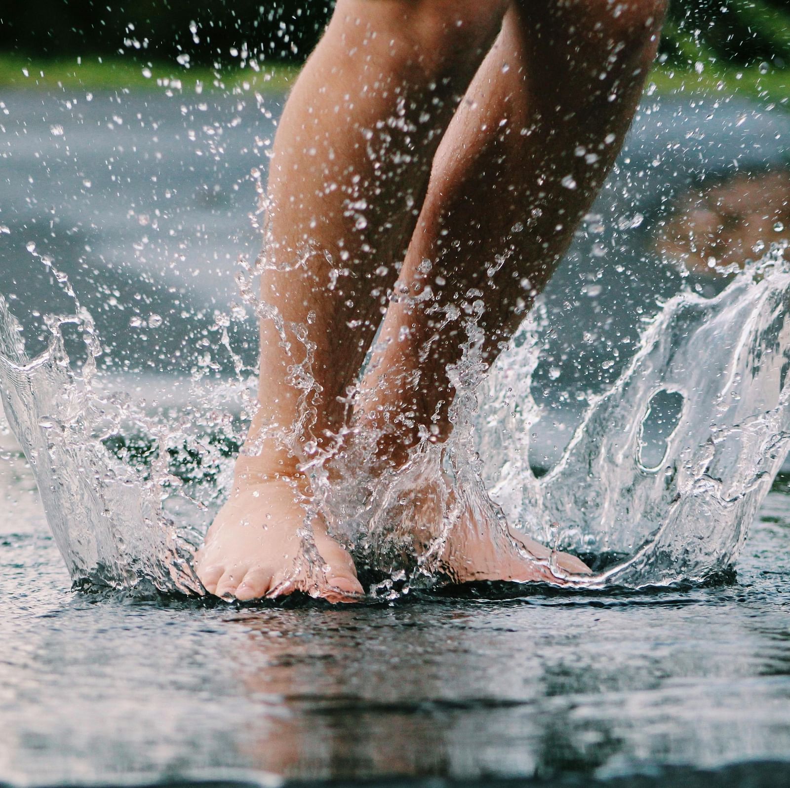 An image of a person enjoying the rain