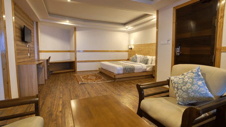 A photo of Premium room with Private Balcony with the sitting area of our hotel I Avianna Gangtok Prime Hotel & Spa