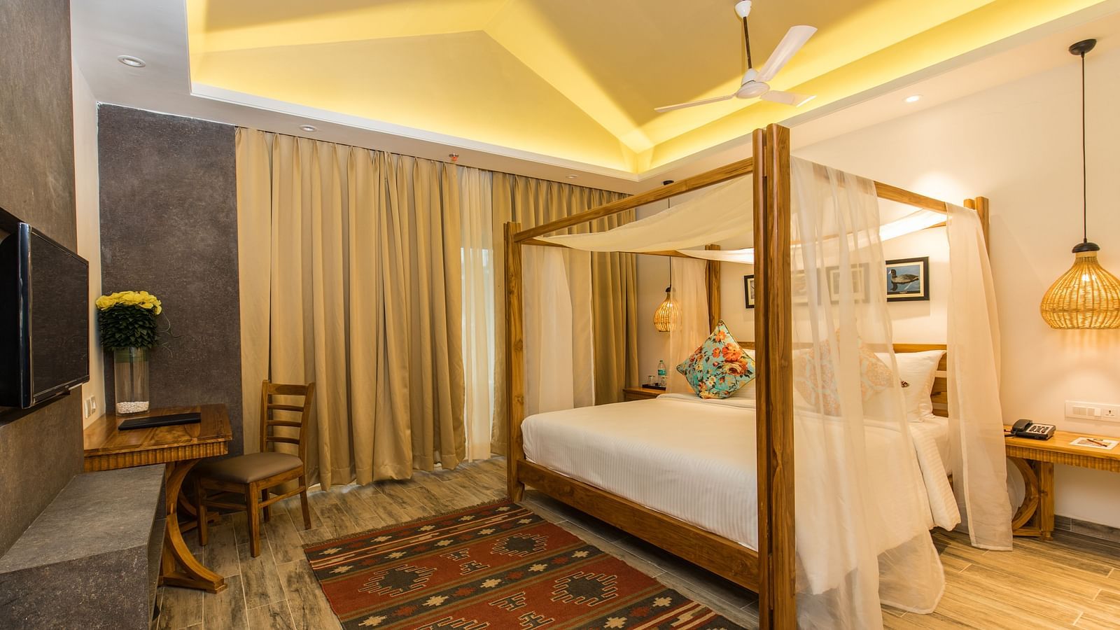 Millpond room image with cosy bed and calming ambience.