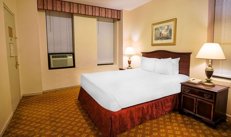 Enjoy a comfortable sojourn within the Bronze, 1 Queen Bed at Night Hotel Broadway