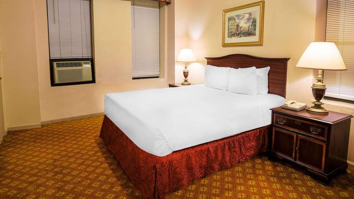 Enjoy a comfortable sojourn within the Bronze, 1 Queen Bed at Night Hotel Broadway