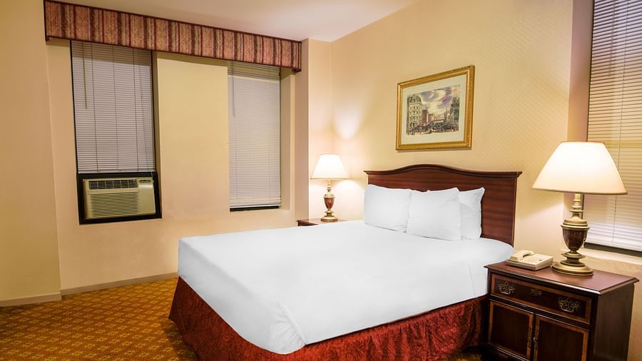 Enjoy a comfortable sojourn within the Bronze, 1 Queen Bed at Night Hotel Broadway