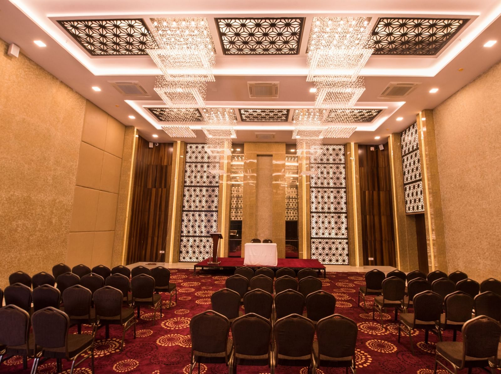 boardroom and conference hall at Le ROI Digha Hotel West Bengal showcasing a spacious area to conduct events8