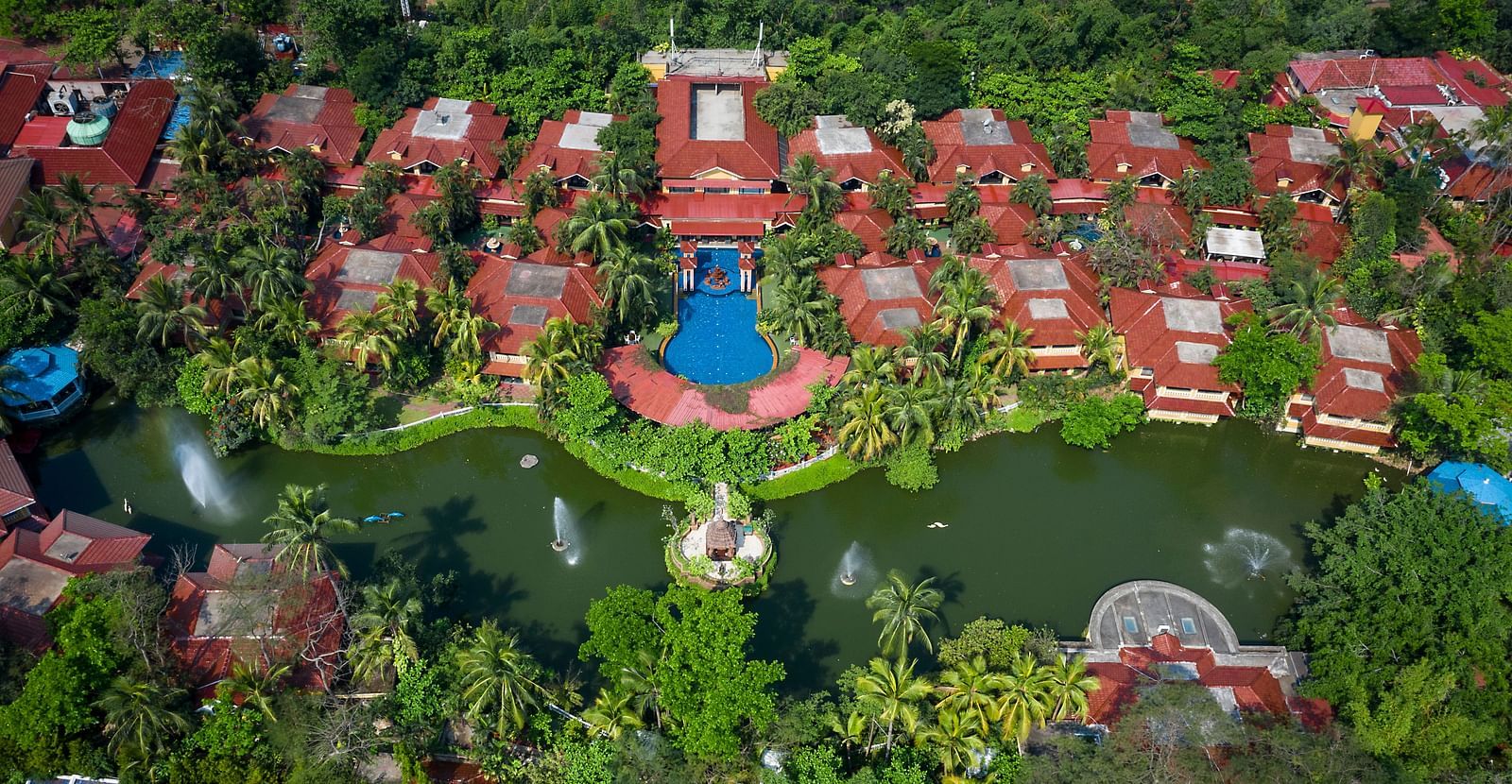 drone shot of the property - Mayfair Lagoon, Bhubaneswar