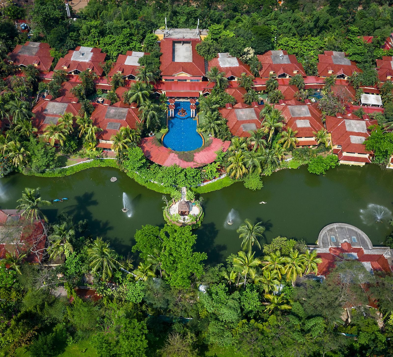drone shot of the property - Mayfair Lagoon, Bhubaneswar