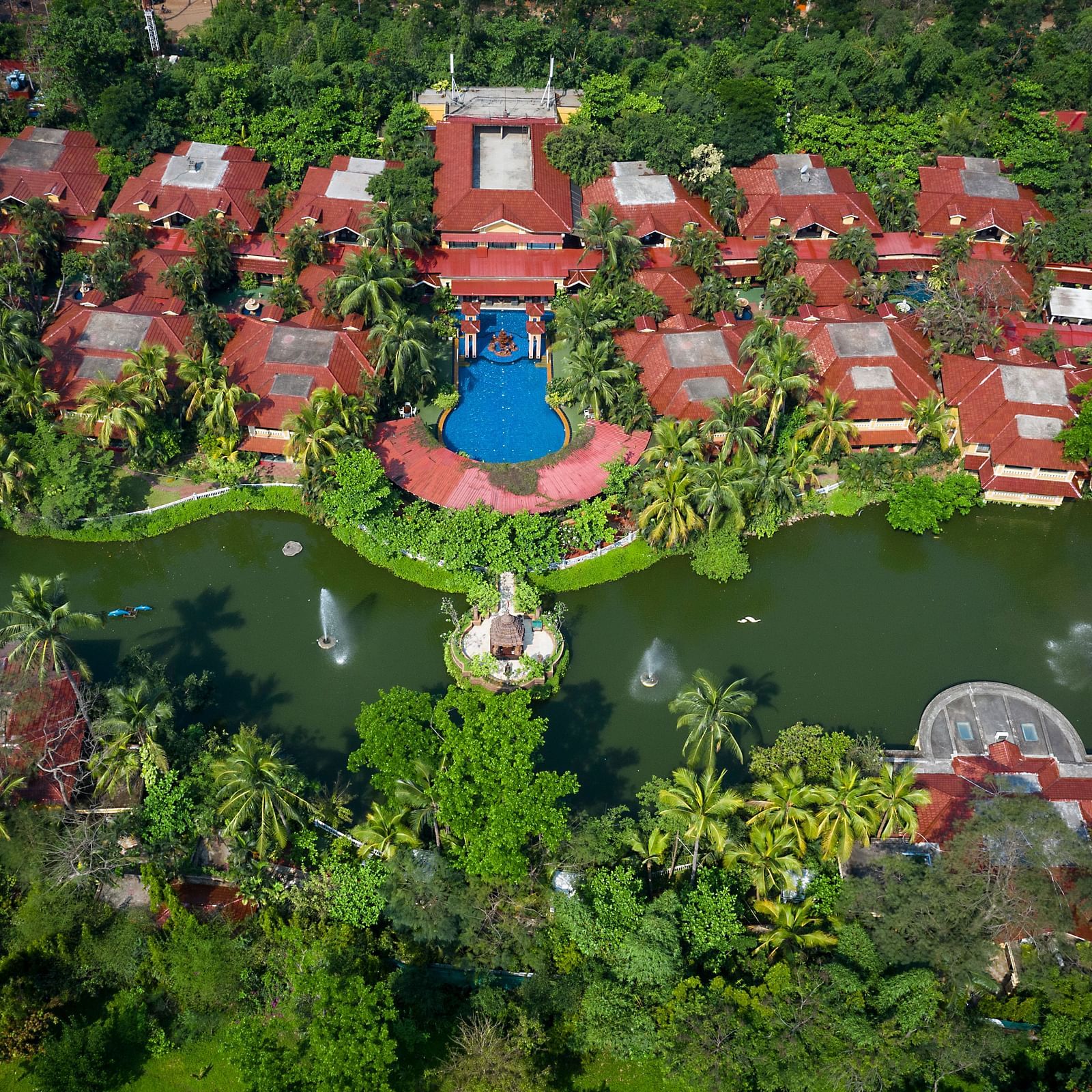 drone shot of the property - Mayfair Lagoon, Bhubaneswar