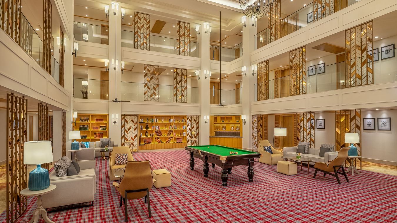The Drawing Room with a billiards table