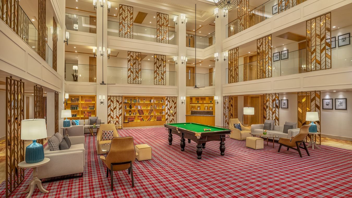 The Drawing Room with a billiards table