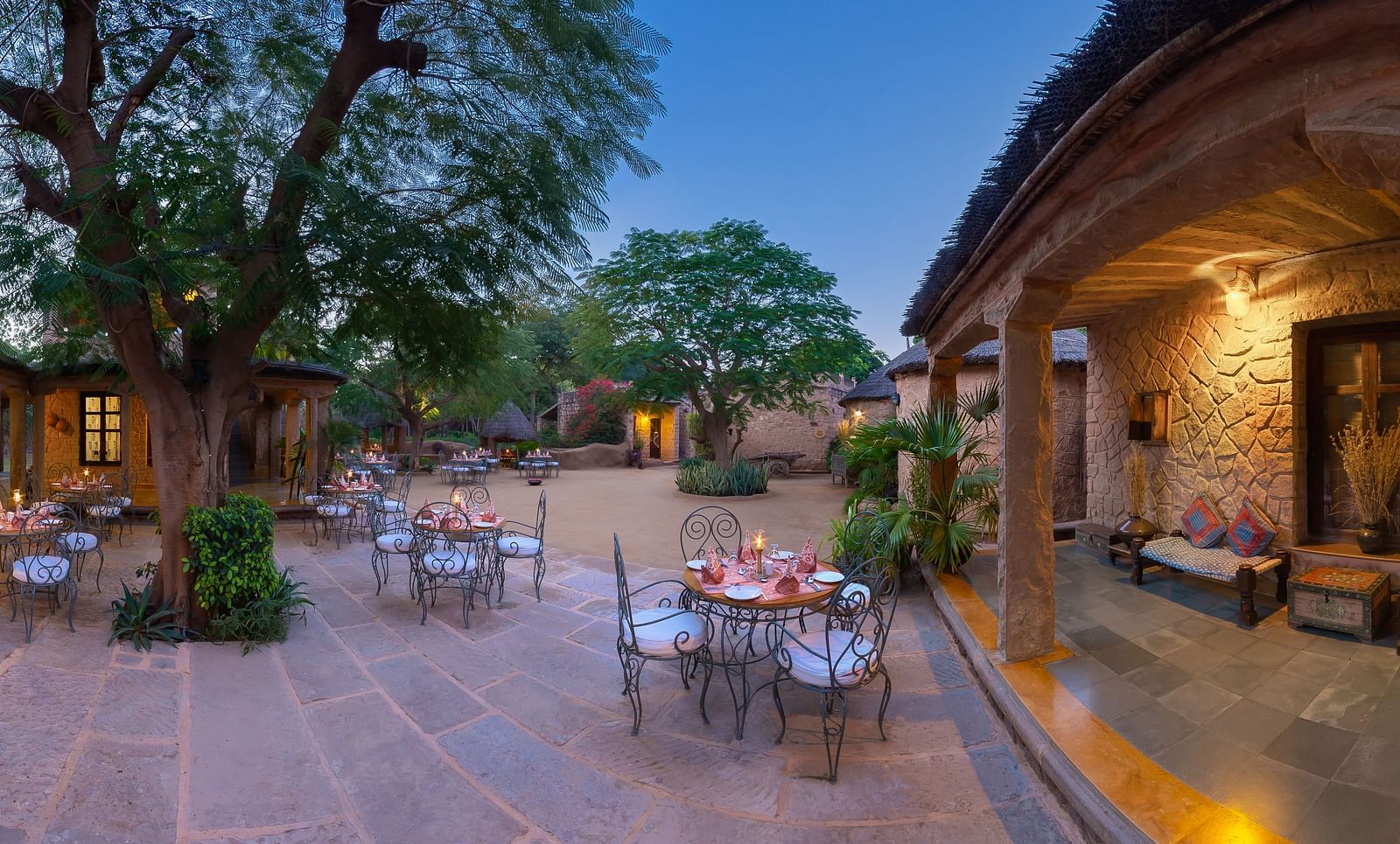 Outdoor dining arrangement at Manvar Resort and Desert Camp - 2