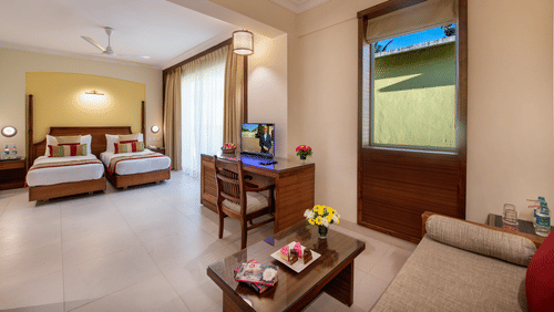 interior of one of our rooms in goa