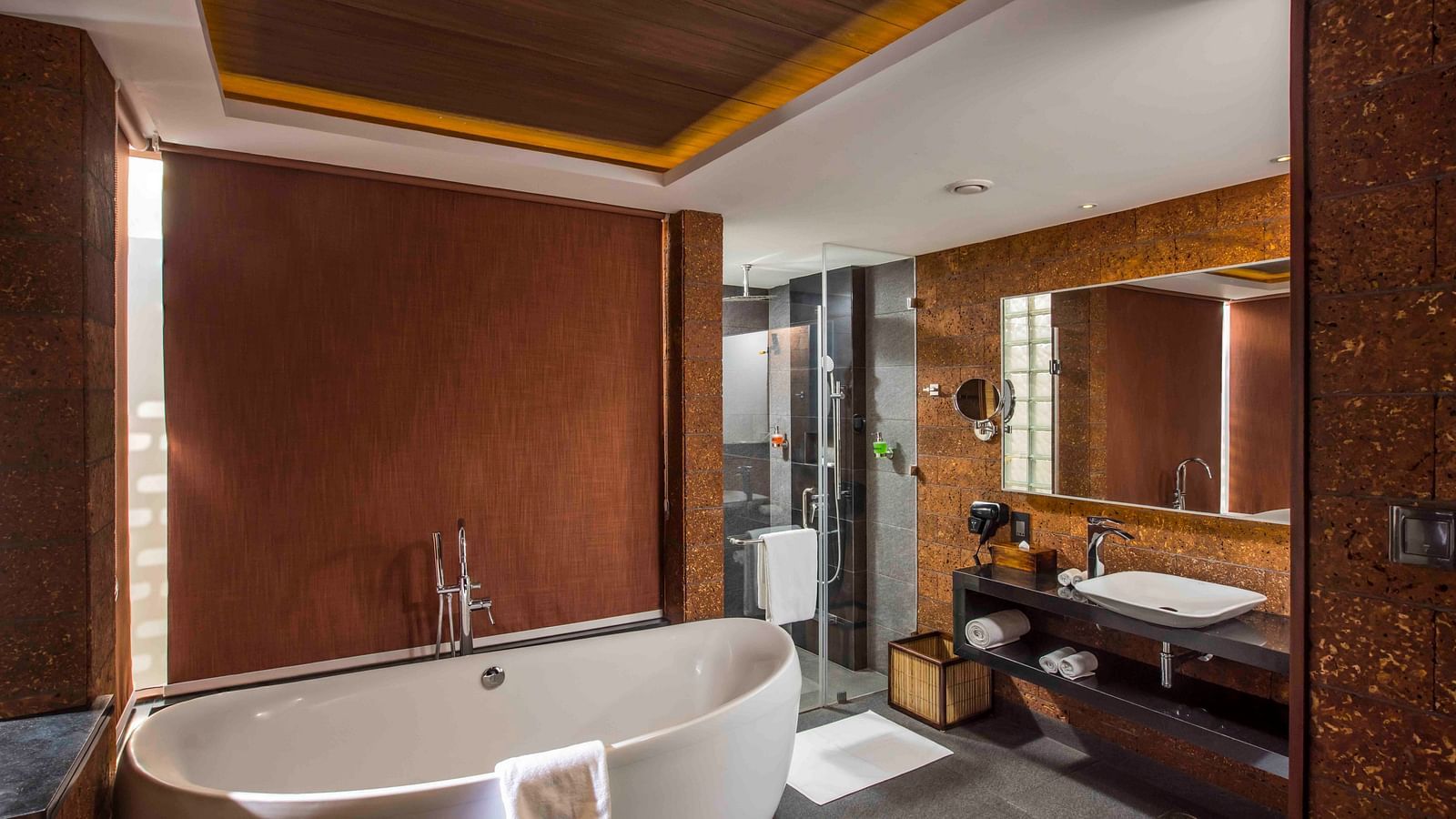 Image of a bathtub in the villa bath area | Great Trails Wayanad by  GRT hotels.