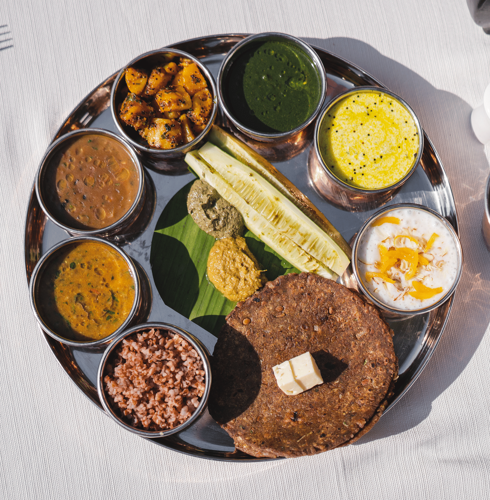 image of a nutritious thali with local delicacies of Mussoorie at The Claridges Nabha Residence