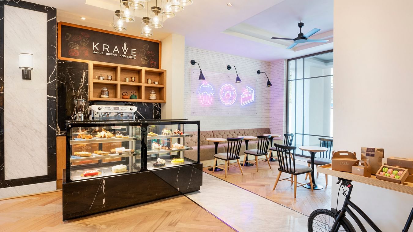 Krave bakery with a dining space