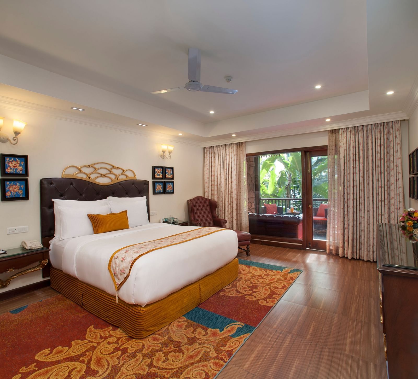 a king size bed facing the TV - Mayfair Spa Resort & Casino Gangtok 1