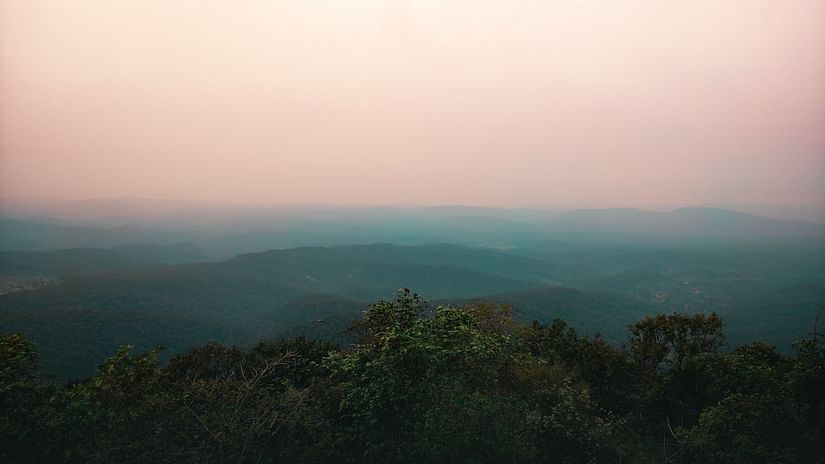 Valley at sunset