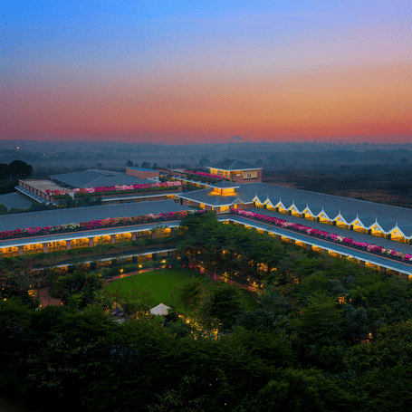 Aerial sunset view of Mayfair Oasis Resort & Convention, Jharsuguda