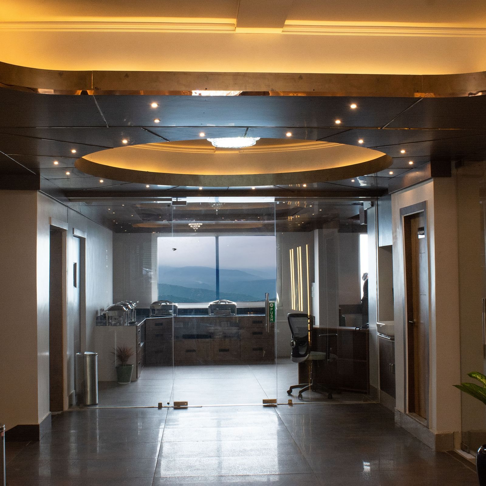 image of a brightly lit lobby at The Soma Hotel by Avianna Group, Darjeeling
