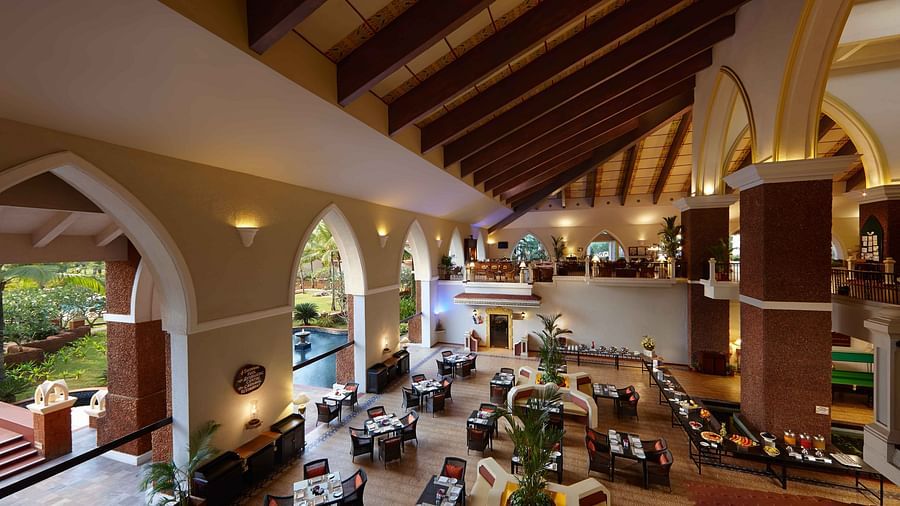 seating arrangements inside Lanai, one of the best restaurants in South Goa - Caravela Beach Resort, Goa