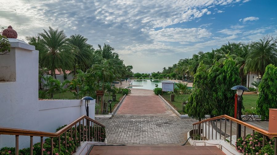 Swimming pool at Chariot Beach Resort in Mahabalipuram 4
