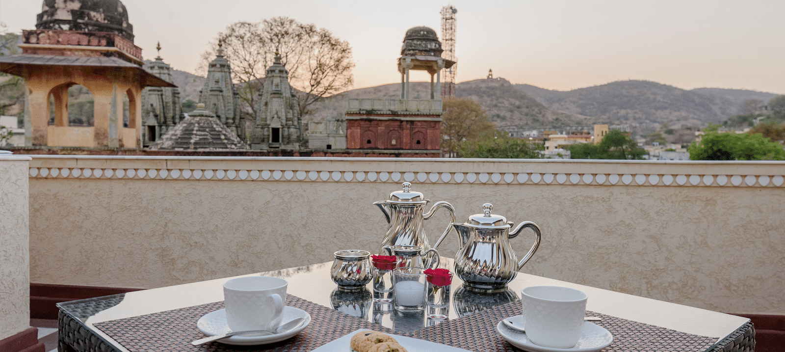 Views from Amer Sky Rooftop Restaurant - Surya Haveli Jaipur